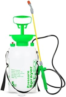 ASAB Garden Pressure Sprayer 5 Litre Pressure Sprayer with Adjustable Nozzle Easy Pump Action and Pressure Release Valve Portable Adjustable Shoulder Strap Weed Sprayer Pesticides Insecticides