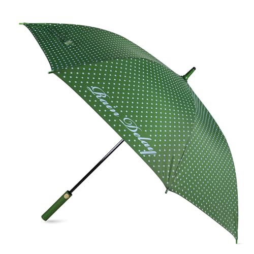 kate spade new york Golf Umbrella 47 Large Canopy Rain Umbrella with Carrying Sleeve & Straps Stylish Green Wind Resistant Umbrella (Lexington Dot)