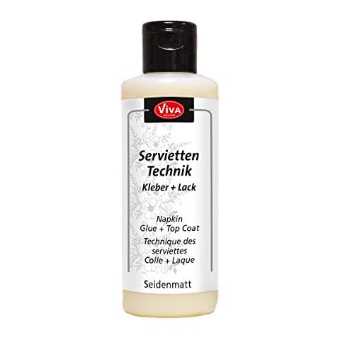 Viva Decor Napkin Glue and Top Coat 2.77 oz. Semi Gloss, Paper, Multicoloured, 0.1 x 0.1 x 0.1 cm Cover
