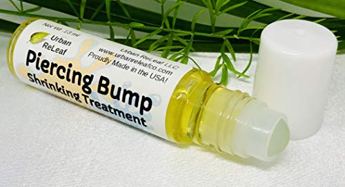 Urban ReLeaf Piercing Bump Shrinking Treatment ! Gentle, Effective Aftercare. Easy Roller-Ball Applicator. 100% Natural with Essential Oils. Help Scars, Nodules, Cartilage, Nose, Ear Spots