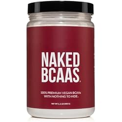 NAKED BCAAs Amino Acids Powder, Only 1 Ingredient, Pure 2:1:1 Formula, Vegan Unflavored Branched Chain Amino Acids, Instantized All Natural BCAA Supplement - 500 Grams, 100 Servings