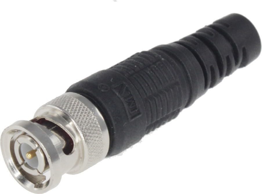 Image of MX BNC Male Connector Pack of 20, Coaxial RF Plug for CCTV Camera & Video Surveillance Systems, Compatible with RG59 /RG6 Cable, Durable Metal BNC Connector with Secure Bayonet Lock, Easy Installation