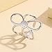 MYANAIL Hollow Flower Ring for Women Petals Floral Wrap Finger Statement Ring Minimalist Stainless Steel Gold-Plated Ring Jewelry Large Flower Open Adjustable Daisy Wrap Rings (Silver)