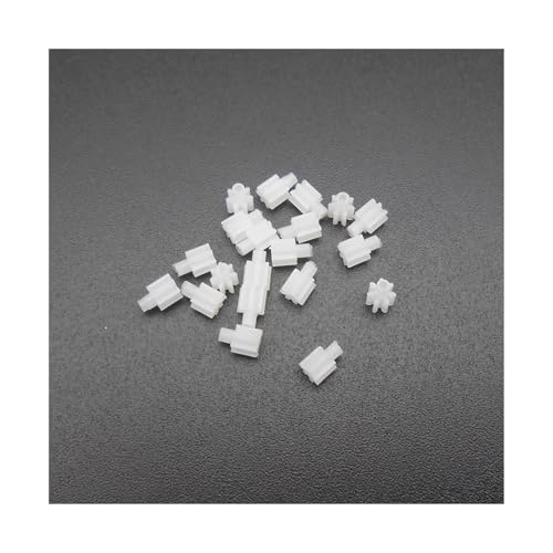 Shaft Pinion 20pcs 0.3 Module 7 Teeth Plastic Convex Spur Gear 0.3M 7T Step Straight Teeth Gear 0.75mm Inner Hole 2.7x3.9mm Spur Gear Motor Transmission