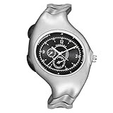 Daniel Gorman Y2K - Orologio da polso da uomo, movimento al quarzo, impermeabile, arte surrealista, orologio da polso al quarzo retrò originale, nero, Morden