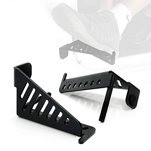 Xprite Tri-Shaped Foot Pegs Doors Off Compatible with 2007-2018 Jeep Wrangler JK JKU 2/4 Door Exterior Door Hinge Metal Foot Rest Kick Pedal Accessories 1 Pair
