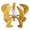 Kit de Generador de Turbina Eólica 12V / 24V / 48V 600W Generador de Viento de 5 Aspas con Controlador Generador de Energía Eólica Tipo Calabaza para Marine RV Home Golden(48V)
