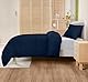 Utopia Bedding Seersucker Bettwäsche 135x200 Set - Mikrofaser Polyester Bettbezug 135x200 cm + 1 Kissenbezug 80x80 cm - Marineblau