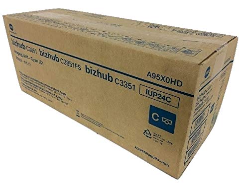 TTCopier Genuine OEM Konica Minolta IUP24C (A95X0HD) Imaging Unit, Cyan 50K Yield Bizhub C3351 C3851FS