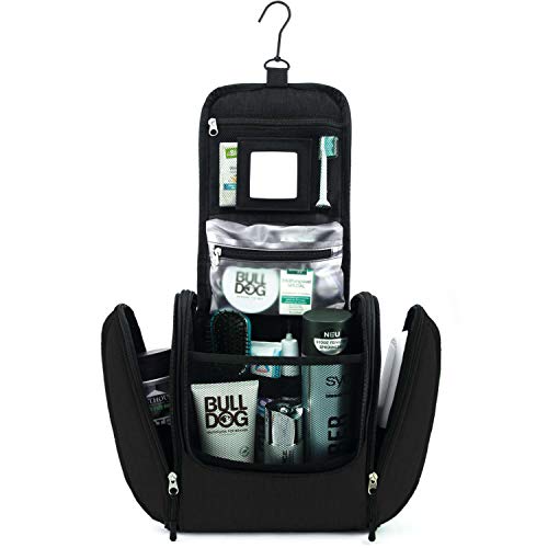 GO!elements® Kulturbeutel Kulturtasche zum Aufhängen Herren & Damen - Kosmetiktasche groß Mann...