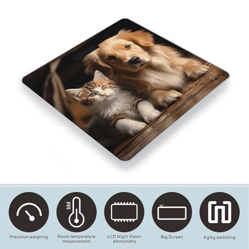 Báscula digital para perros y gatos 26x26 cm vidrio templado miniatura 3