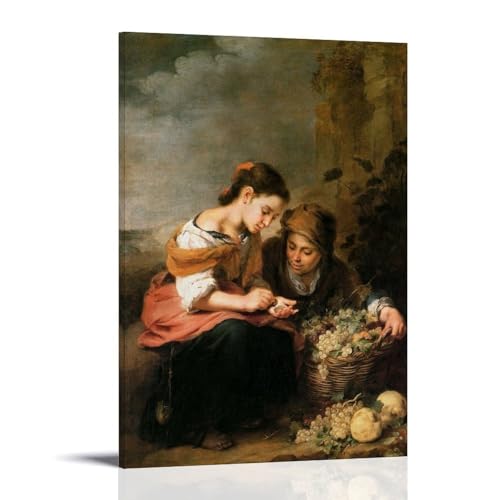Bartolomé Esteban Murillo "El pequeño vendedor de frutas" - Lienzo decorativo para pared, 20 x 30 cm