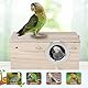 Zyiphor Nistkasten Wellensittich Brutkasten Vogelzuchtbox Holz Zuchtbox Transparentes Design Vogelnest Vogelzucht Vogelhaus für Sittich Exoten Lovebirds Papageien (12x12x19,5cm)