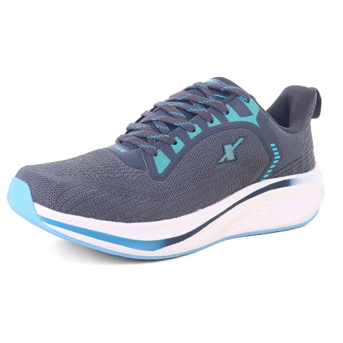Image of SPARX Sports Running Shoes for Men - Lightweight Breathable Lace-Up Athletic Shoes with Cushioned Comfort, Shock Absorption, Durable Grip, Flexible Sole & Everyday Walking Performance