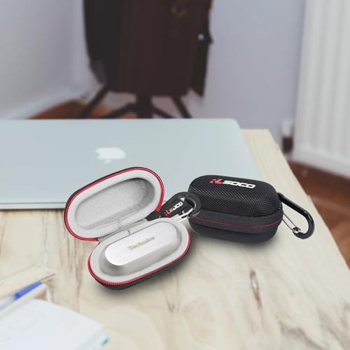 Funda para Technics EAH-AZ100 en color negro con cremallera y mosquetón 7
