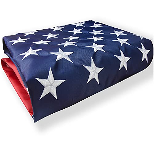 American Flag 3x5, 100% American Made US Flag Outdoor Heavy Duty, Embroidered Stars/Sewn Stripes/UV Protection/Brass Grommets, USA Flag American Flag 3x5, 100% American Made US Flag Outdoor Heavy Duty, Embroidered Stars/Sewn Stripes/UV Protection/Brass Grommets, USA Flag