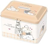 クラックス 貯金箱 カギ付缶バンク モチポポ イヌポポ 134134
