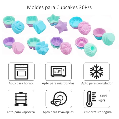 Recopilación de Moldes individuales para magdalenas . 12 Moldes individuales para magdalenas marca AHILAX (3)