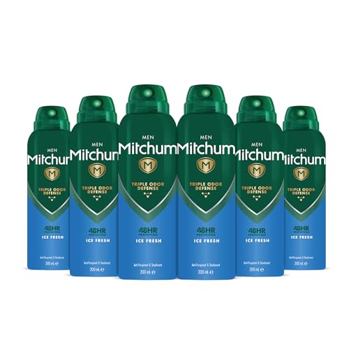 Mitchum déodorant anti-transpirant solution contre la transpiration homme lot de 6