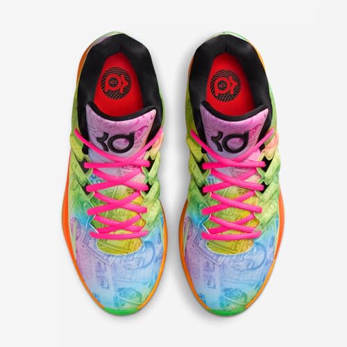 KD17 Basketball Shoes (HF1811-700, Barely Volt/Hyper Pink/Total Orange/Baltic Blue)4