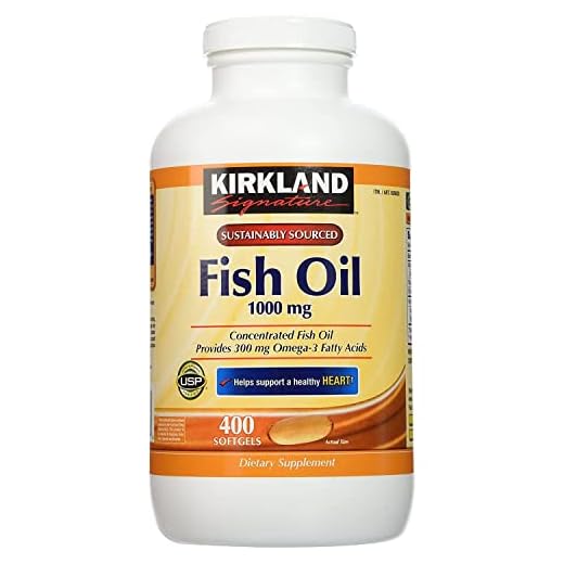Kirkland Signature Natural Fish Oil Concentrate with Omega-3 Fatty Acids, 400 Softgels, White