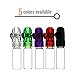 3 Pack Bundle | Premium 3g Tall Snuff Bullet Spices and Sweetener Portable Travel Storage (Glass and Acrylic) Assorted Colors with ConClarity Micro Funnel