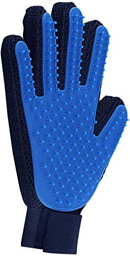 Pet Hair Remover Glove - Gentle Pet Grooming Glove Brush - Efficient Deshedding Glove - Massage Mitt with Enhanced Five Finger Design - Perfect for Dogs & Cats with Long & Short Fur (Right Hand)