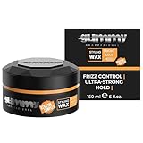 Gummy Professional Bright Max Hold Hair Styling Wax with Keratin Complex - Extra Hold High Gloss Finish for Slick Back and Messy Look - Professional Hair Wax for Men and Women - 5.07 fl oz / 150 ml