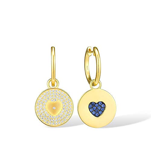 Boucles d'oreilles cœur hypoallergéniques en goutte ronde pour lobes sensibles
