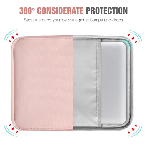 Image of TiMOVO 13 inch Laptop Sleeve for MacBook Neo /Air 2026 Carrying Case, Pink+Grey | Fit Neo A3404 (A18 Pro) & Air A3449 /A3240 (M5 /M4), with Handle & Detachable Shoulder Strap