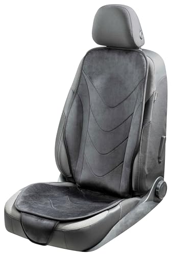 Walser Autositzauflage Air Flow, ergonomischer Sitzschoner, Lendenwirbelschutz, Universal Sitzauflage für PKW, Farbe: schwarz 13983