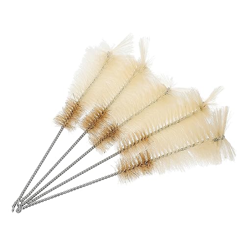 NAMOARLY 5pcs Erlenmeyer Flask Brush Cleaner Test Tube Cleaning Brush Bottle Long Straw Brush Conical Brush Tool Flask Cleaning Lab Glassware Brush Tube Cleaning Lab Test Tube Brush Bristle