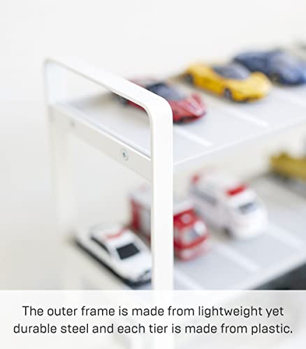 Yamazaki Parking Garage Home Train Hotwheels Model Car Display | Kids Steel | Toy Storage, One Size, White #TOP5