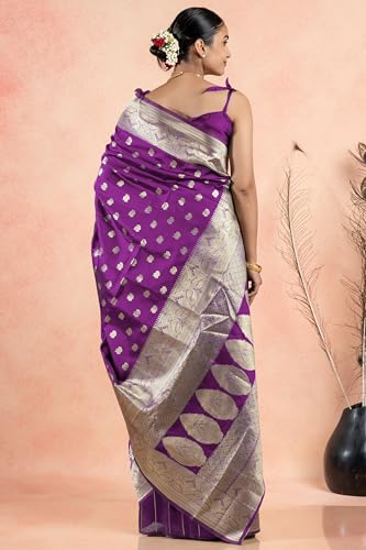 Image of Subham Women Saree Chandrakor Paithani Silk Cotton | Soft Daily Wear Golden Zari Sari with Unstitched Blouse