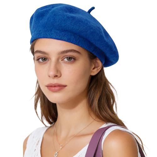 Image of Jolbndcv 6PCS Beret, French Beanie, Outdoor, Winter, Fashion Lady Hat | One Size Fits Most,Solid Color,Stretchable,for All Season