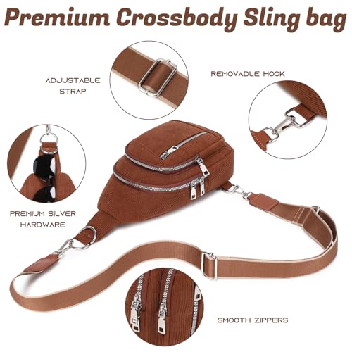 Image of MYHOZEE Small Diaper Bag Crossbody Sling Purse for Women - 2 in 1 Leather Backpack with 2 Straps for Short Trips Work Daily | Mini diaper bag
