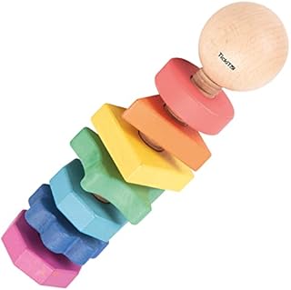 TickiT 74003 Rainbow Wooden Shape Twister - 7 Colours and 7 Shapes