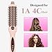IUIBeauty Thermal Brush, Blowout Brush for Hair – Straightens, Volumizes & Curls with Negative Ion Technology, Digital Display, Pink
