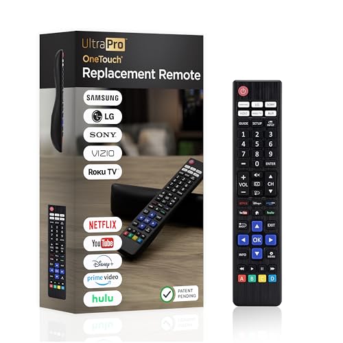 UltraPro OneTouch Universal TV Remote Control, Replacement for Samsung,LG, Roku, Vizio, Easiest...