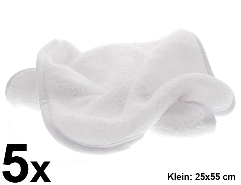 Kosmetik Kompressentuch Mikrofaser 25 x 55 weich flauschige Premium Kompressen Tücher für Studio & Wellness Kompressenwärmer, Kosmetex (22x55cm (5 Stück))
