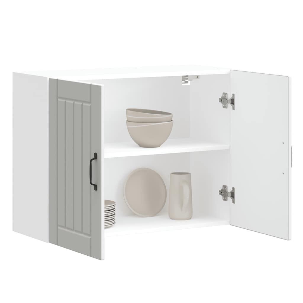 vidaXL Armoire Murale de Cuisine Lucca Blanc Bois d'ingénierie