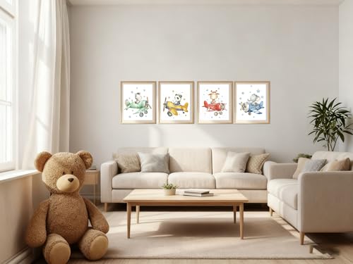 Image of Frimeeme Airplane Nursery Prints,Set of 4,8x10,Unframed