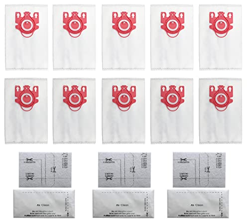 Alrens Lot de 10 sacs d'aspirateur pour Miele GN HyClean 3D Compact C1 C2 Complete C2 C3, avec 6 filtres moteur pour Miele S4000 S5000 S6000 S8310 Cover