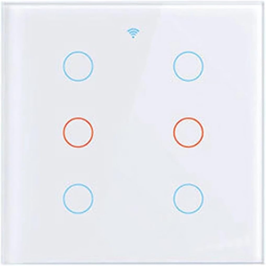 Brazil 4X4 Tuya WiFi Smart Switch, Touch Panel, 4/6 Gang, Timing Light Switch, APP Control, Voice Control Bundle1