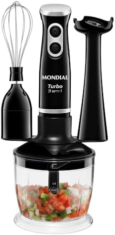 MONDIAL Mixer Turbo 3 em 1, Preto, 500W, 110V - M-14