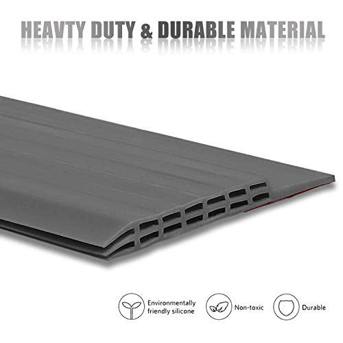 Image of [New Upgrade] Huge Gap Door Draft Stopper - 3.4 inch W Widened Sweep Seal Up to 1.8 inch for Interior & Exterior - Keeping Draft, Noise, Dust and Unwanted Animals Out, 39 inch L, Grey