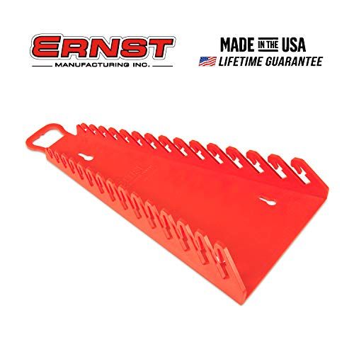 Image of Ernst Manufacturing 5188-Red Gripper Reverse Wrench Organizer, 15 Tool, Red