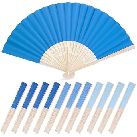 JOHOUSE 12PCS Folding Paper Fans Cover