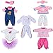 Baby Doll Clothes for 14-18 Inch Dolls, NUOXIXI 5 Sets Newborn Baby Doll Accessories Dress up Kids Gift, Baby Doll Clothes 18 inch Girl/Doll Clothes 14-16 inch/Girl Dolls Clothes