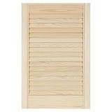 Porta a doghe Louvre – Legno di pino – Aperta e ventilata – Ante interne per armadi a doghe pronte da dipingere – Ante per armadi a doghe – Varie dimensioni (altezza 606 mm (24"), larghezza 394 mm